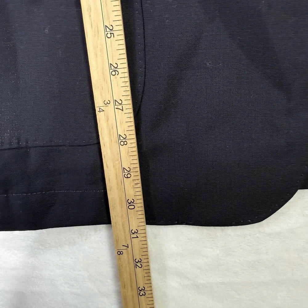 Q by Flynt Blazer Mens 44R Navy Journey 100% Wool Double Vented‎ Striped Lined